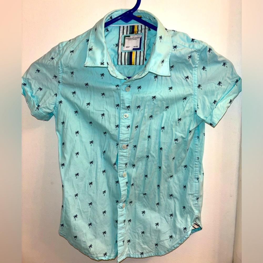 Blue Boys Button Up